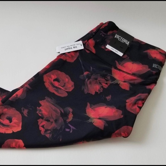 (SOLD) Victoria Secret Rose Leggings - Picture 6 of 6